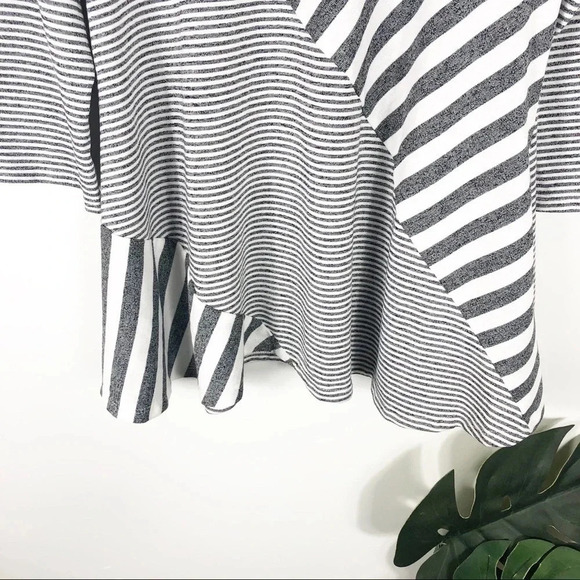 Fashque Studio | Multi Stripe Peplum Style Top - Picture 4 of 5